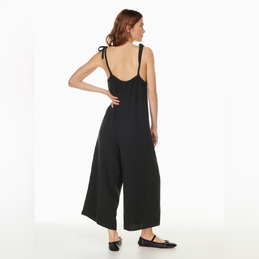 ARITZIA Wilfred Free Candour Jumpsuit Gauze Tie Shoulder Organic Cotton - Size M - Picture 9 of 9